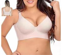 xinrishe Sculpting Uplift Bra for Women Full Back Coverage Bra Fashion Deep Cup Push Up Bralette Hide Back Fat Everyday Bra (Color : Beige, Size : 40F)