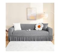 xinrishe Seersucker Sofa Slipcover With Elastic Bottom And Ruffle Skirt, Washable Couch Covers High Stretch Furniture Slipcovers For Chair Loveseat Sectional Sofa(04,4 seaters (235-300cm))