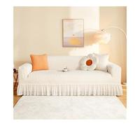 xinrishe Seersucker Sofa Slipcover With Elastic Bottom And Ruffle Skirt, Washable Couch Covers High Stretch Furniture Slipcovers For Chair Loveseat Sectional Sofa(01,3 seaters(190-230cm))