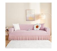xinrishe Seersucker Sofa Slipcover With Elastic Bottom And Ruffle Skirt, Washable Couch Covers High Stretch Furniture Slipcovers For Chair Loveseat Sectional Sofa(02,2 seaters(145-185cm))
