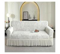 xinrishe Thickened Jacquard Sofa Cover With Ruffled Skirt, Stretch Couch Covers Full Coverage Sofa Slipcover Easy Fit Washable Furniture Cover For Living Room(B,3 seaters(190-230cm))