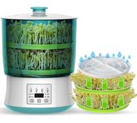 XINRISHENG 2 Layers Bean Sprout Machine, Automatic Seed Sprouter Machine, LED Display Time, Large Capacity Seed Grow, Soilless Cultivation