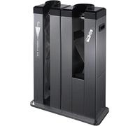 XINRISHENG Automatic Wet Umbrella Wrapper, Double Slot, Commercial Umbrella Bags Dispenser Holder Stand with With 500 Short And500 Long Bags,Black