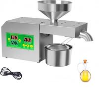 XINRISHENG Cold Pressed Oil Machine, 110V 820W Domestic Oil Press Machine, Electric Seed Oil Extractor Machine with Intelligent Control & Display