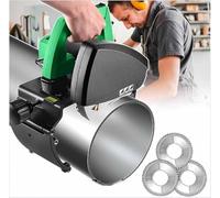 XINRISHENG Electric Automatic Pipe Cutting Machine, Heavy Duty Stainless Steel Pipe Cutter, Precision Cutting Tool for Copper, Brass, PVC,200mm