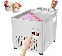 XINRISHENG Fried Ice Cream Roll Machine, Stainless Steel Commercial Rolled Ice Cream Maker, 35X25cm Square Stir-Fried Ice Cream Pan