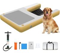 XINRISHENG Inflatable Dog Water Ramp, Pool Ramp for Dogs Up To 132 LBS, Non-Slip EVA Platform & Stainless Steel, Inflatable Dog Boat Ramp,150X100X10cm