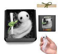 Xinrongda Adopt A Ghost Boo Basket - Little Pocket Ghost with Tiny Scroll, Weird/Horror & Gothic Gifts for Women, Halloween Decorations