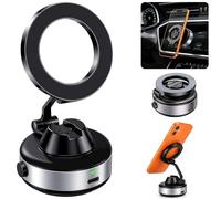 xinrongda Mobile Phone Holder Electric, Self-priming Mobile Phone Holder Car with 360° Rotating Magnehead, Ultra Stable Handy Car Mobile Phone Holder, Non-Slip, Ultra Compact & Foldable