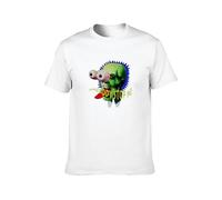 XINRONGYUAN The Mask Movie Promo 90S Jim Carrey Reprint Casual Round Neck T Shirt White XXL