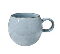 XINRRY Large Ceramic Coffee Mug, 16 oz Big Round Coffee Cup with Handle, Vintage Tea Cup for Office and Home, Dishwasher and Microwave Safe, Blue
