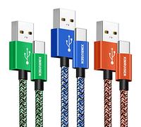 XINRUISEN 3Pack USB C Cable 1M Type C Phone Charger Fast Charging Cord Lead for Samsung Galaxy Z Fold4 Flip4 S22 Ultra S21 FE A11 A20e A21s A51 A70, Xiaomi, Oppo, Huawei, Switch, Sony Xperia, iPad