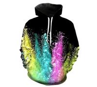 XINRUYI Autumn and Winter 3D Full-Body Printed Hooded Sweatshirts for Men and Women