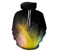 XINRUYI Autumn and Winter 3D Full-Body Printed Hooded Sweatshirts for Men and Women, Casual Pullover Sweatshirts