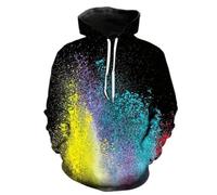XINRUYI Autumn and Winter 3D Full-Body Printed Hooded Sweatshirts for Men and Women, Casual Pullover Sweatshirts