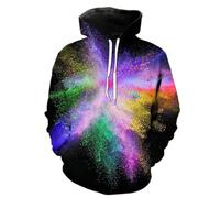 XINRUYI Autumn and Winter 3D Full-Body Printed Hooded Sweatshirts for Men and Women, Casual Pullover Sweatshirts