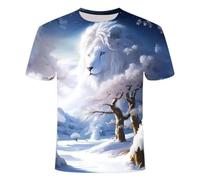 XINRUYI Creative simple geometric T-shirt Summer Casual 3D printing short-sleeved man woman round neck top