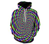 XINRUYI Multicoloured Blue-Purple Flame Hooded Sweatshirt 3D Sweatshirt for Men and Women Autumn/Winter Fun Pullover Clothing