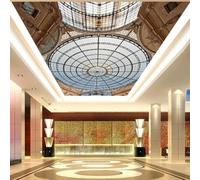 XINRUYI Self-Adhesive 3D Ceiling Mural with Classical Architectural Patterns Wallpaper for Living Room and Bedroom Ceiling Decoration