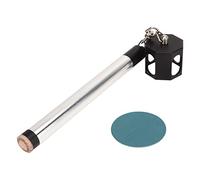 XinrZythrop 2 in 1 Pool Cue Chalk Holder with Billiard Cue Tip Pricker, Nonslip Aluminum Alloy Chalk Holder for Billiards, Silver Black Accessory for Cue Stick Maintenance