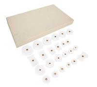 XinrZythrop 24Pcs Watch Back Case Press Dies Mold, Watch Press Die Set, Assorted Sizes Metal and Plastic Watch Case Press Dies for Watchmakers, Essential Watch Repair Tool Kit with