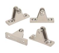 XinrZythrop 4Pcs Swivel Hinge Mount, Stainless Steel Deck Side Mount Hinge for Yacht, Marine Hardware with Polished Finish for Boat Top and FRP Inflatable Commercial Yachts