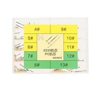 XinrZythrop Golden Alloy Watch Hands Replacement Set, Hour Minute Second Needles for 2035 PC Movement, Professional Watchmaker Repair Kit with Transparent Storage Box