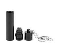 XinrZythrop Portable Chalk Billiard Cue Tip Pricker, Cue Repair Tool for Pool Snooker, Stainless Steel Tip Shaper with Keychain, Compact Cue Tip Storage Accessory for Players On the (Black)