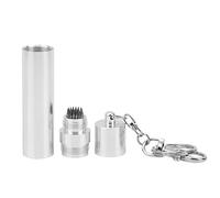 XinrZythrop Portable Chalk Billiard Cue Tip Pricker, Cue Repair Tool for Pool Snooker, Stainless Steel Tip Shaper with Keychain, Compact Cue Tip Storage Accessory for Players On the (Silver)