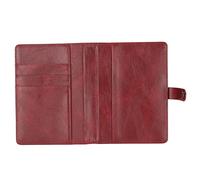XinrZythrop PU Leather Passport Holder, Large Capacity Travel Wallet, Multifunctional Passport Cover with Card Slots and Tracker Pocket for Business Trips and International Travel (Red)