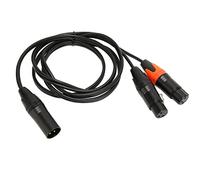 XinrZythrop XLR Male to Dual XLR Female Cable, Y Type Microphone Splitter Cord, 1.5m PVC Shielded Audio Cable with Noise Cancellation for Mixer Equalizer Amplifier Electronic Organ