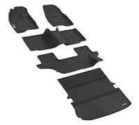 XINSHANGXIU Floor Mats & Cargo Liner for 2015 2016 2017 2018 2019 Ford Explorer,1st & 2nd & 3rd Row with Trunk Mat Full Set,TPE All Weather Rubber Mat