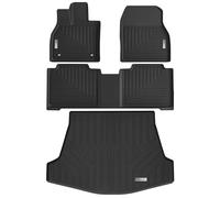 XINSHANGXIU Floor Mats & Cargo Liner for 2023 2024 2025 Toyota bZ4X,1st 2nd Row with Trunk Mat,TPE All Weather Protection Slush Floor Liner Black