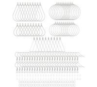 Xinsheinelry 200Pcs Earring Hooks Ear Wires Ear Wire Findings Alloy Beading Frames Jewelry Designing Part Suitable for Jewelry Making Alloy Earring Component
