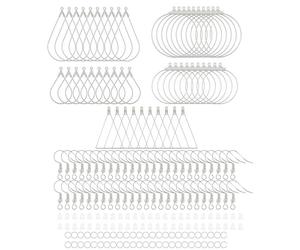 Xinsheinelry 200Pcs Earring Hooks Ear Wires Ear Wire Findings Alloy Beading Frames Jewelry Designing Part Suitable for Jewelry Making Alloy Earring Component