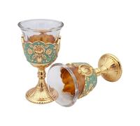 Xinsheinelry 2PCS Classical Styles Engraved Drinking Vessels Multipurpose Party Drinkware Great for Entertaining Guests Glass Wine Glasses with Rose Pattern