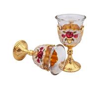 Xinsheinelry 2PCS Classical Styles Engraved Drinking Vessels Multipurpose Party Drinkware Great for Entertaining Guests Glass Wine Glasses with Rose Pattern