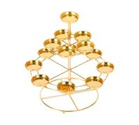 Xinsheinelry 3 Layer 14 Butter Lamp Holder Evergreens Butter Candlesticks Holder Stand Decorations Candlesticks