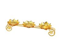 Xinsheinelry 3 Light Butter Lamp Holder Evergreens Butter Lamp Candlesticks Stand Decorations Candlesticks