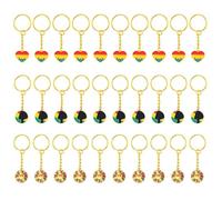 Xinsheinelry 30pcs Black History Month Keychains Zincs Alloy African Americans Heritages Event Hanging Party Decorations