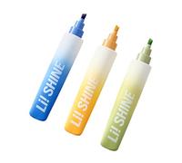 Xinsheinelry 3Pcs Soft Color Marker Highlighters Set with Friendly Materials School Classroom Organization Tools for Note Taking Fluorescent Markers