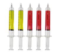 Xinsheinelry 5 Pcs Syringe-Pens Retractable Ballpoint Novelty Medical Ballpoint Nurse Imaginary Doctor Play for School
