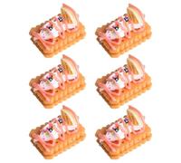 Xinsheinelry 6Pcs Artificial Sandwich Biscuits Realistic Fake Food Cream Dessert Realistic Simulation for Decoration Display Sweet Centered