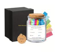 Xinsheinelry Bible Verses Religious Box for Prayer Glass Container Jar with Scripture Cards Decors Birthday Devotional Gift