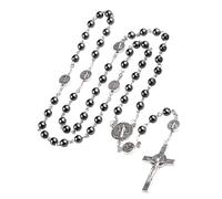 Xinsheinelry Black Onyx Stone Beaded Chain Necklace for Sensitive Skin Crossing Bead Necklace