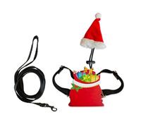 Xinsheinelry Breathable Pet Harnesses Soft Leather Leads And Christmas Costume Secure Leashes For Pet Walking Control Soft Leather Reptiles Leashes