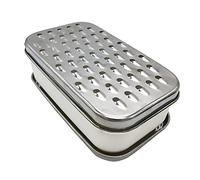 Xinsheinelry Cheese Grater with Food Saver Container 2 in 1 Fruit Vegetable Chopper Stainless Steel Rectangle Box and Graters Cheese Grater Handheld Metal
