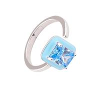 Xinsheinelry Contemporary Art-Inspired Adjustable Rings, Sparkling CZ Geometric Copper Jewelry in 4 Shapes Adjustable Square Star Rings