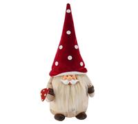 Xinsheinelry Delicate Holiday Gnomes Figurine Decoration Feature a Standing Mushroom Grandfather and Sitting Grandma Designs Tabletop Display
