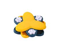Xinsheinelry Dog Activity Feeder Dog Interactive Toy Treat Dispenser Three Petals Shape for Your Indoor Toys Green/Yellow Interactive Toys for Large Dogs Boredom Small